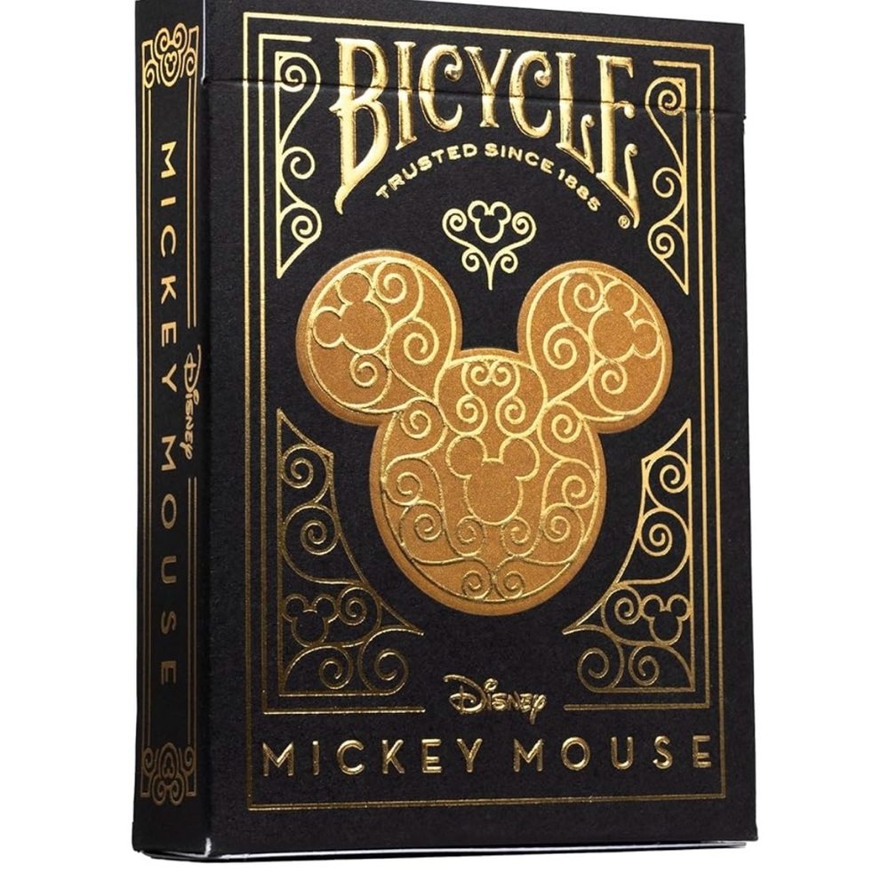 Bicycle Disney Mickey Mouse Black and Gold Playing Cards “ BOX OF SIX DECKS “